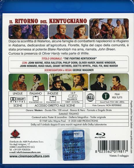 Il ritorno del Kentuckiano di George Waggner - Blu-ray - 2