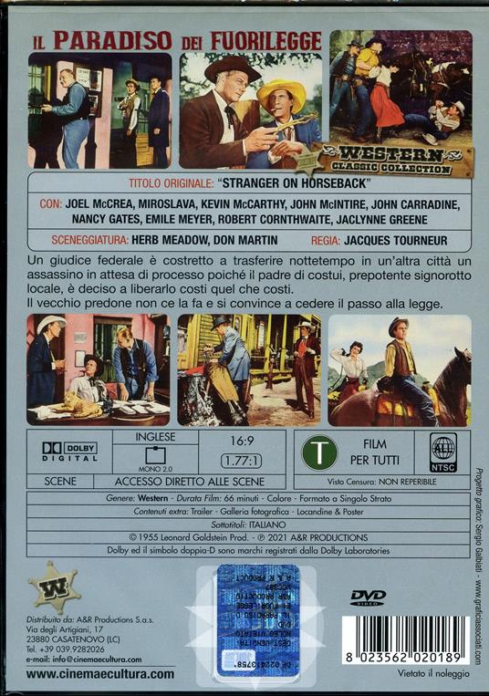 Il paradiso dei fuorilegge (DVD) - DVD - Film di Jacques Tourneur Avventura  | IBS