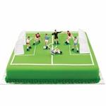 Kit CALCIO in plastica decorazione torte e dolci 7 giocatori 2 porte