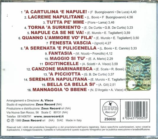 A Cartulina 'e Napule - Giulietta Sacco - CD | IBS
