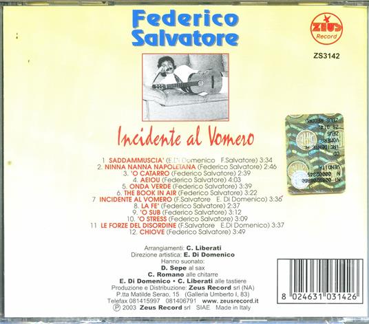 Incidente Al Vomero - Federico Salvatore - CD | IBS