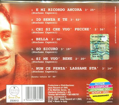 Tra Musica e Poesia - CD Audio di Gianluca Capozzi - 2