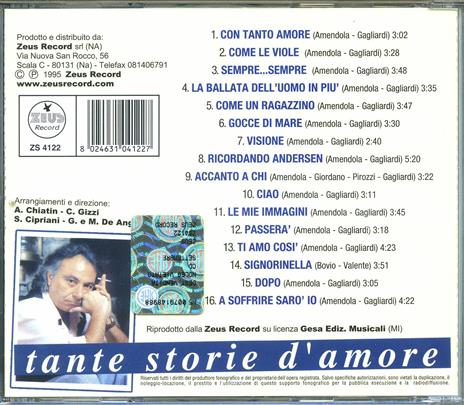 Storie D'amore - CD Audio di Peppino Gagliardi - 2