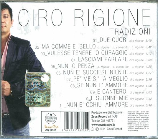 Tradizioni Ciro Rigione CD IBS