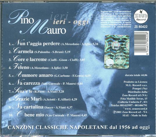 Ieri Oggi - CD Audio di Pino Mauro - 2