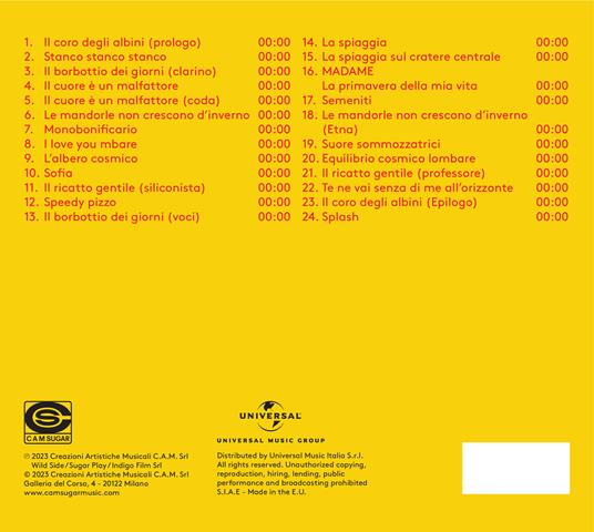 La primavera della mia vita (Colonna Sonora) - CD Audio di Colapesce,Dimartino - 3
