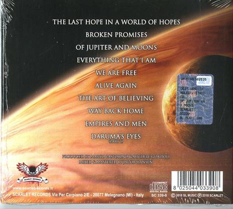 Of Jupiter and Moons (Digipack Limited Edition) - CD Audio di Temperance - 2