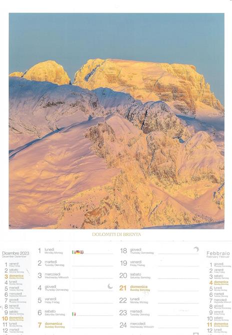 Calendario Akena 2024, Dolomiti - 30 x 30 cm - 4