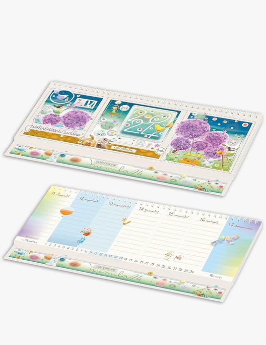 Planner settimanale Akena 2024, Weekly Goccioline - 16,5 x 32 cm - 2