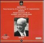 Sonata per pianoforte n.23 / Variazioni su un tema di Händel - CD Audio di Ludwig van Beethoven,Johannes Brahms,Rudolf Serkin