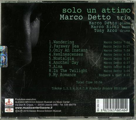 Solo un attimo - CD Audio di Marco Detto - 2