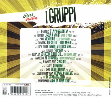 Best Italia. I gruppi - CD Audio - 2