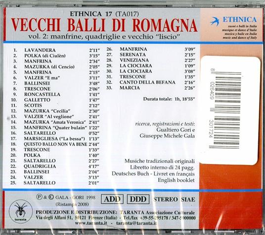 Vecchi balli di Romagna vol.2 - CD Audio - 2