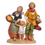 Fontanini Bimbo Per Mano A Mamma E Papà 12Cm In Resina Statuina Presepe (F-133)