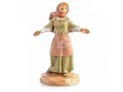 Fontanini Pastorella Braccia Aperte 6,5Cm In Resina Statuina Presepe (F-247)