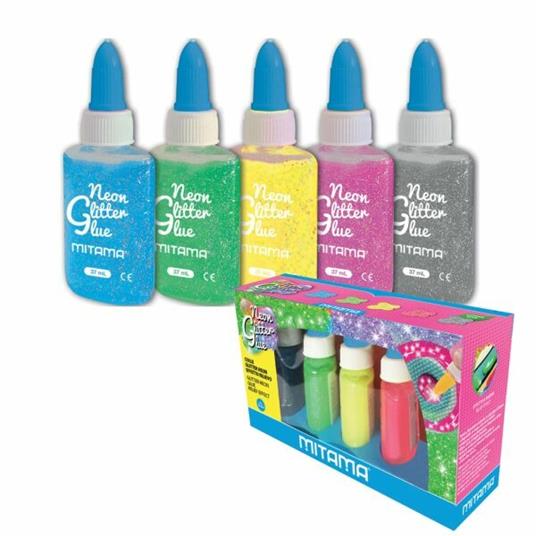 Mitama Colla Glitter Effetto a Rilievo Stick It ml. 37 in Scatola da 5 pz. MT