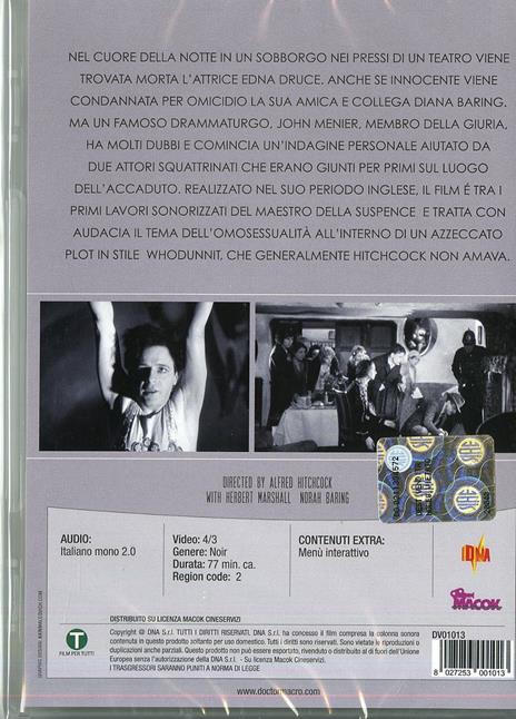 Omicidio! di Felix Jacoves - DVD - 2