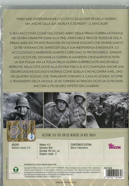 Westfront - DVD - Film di Georg Wilhelm Pabst Drammatico | IBS