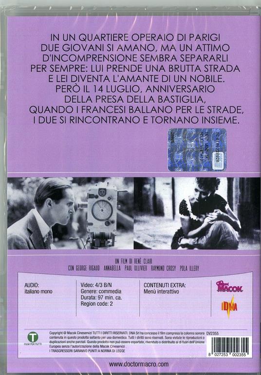 Per le vie di Parigi - DVD - Film di Rene' Clair Commedia | IBS