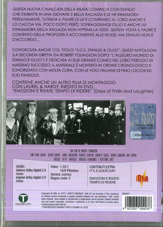 Nuovi pericoli per Stanlio e Ollio - Emozioni e risate (DVD) di Robert Youngson - DVD - 2