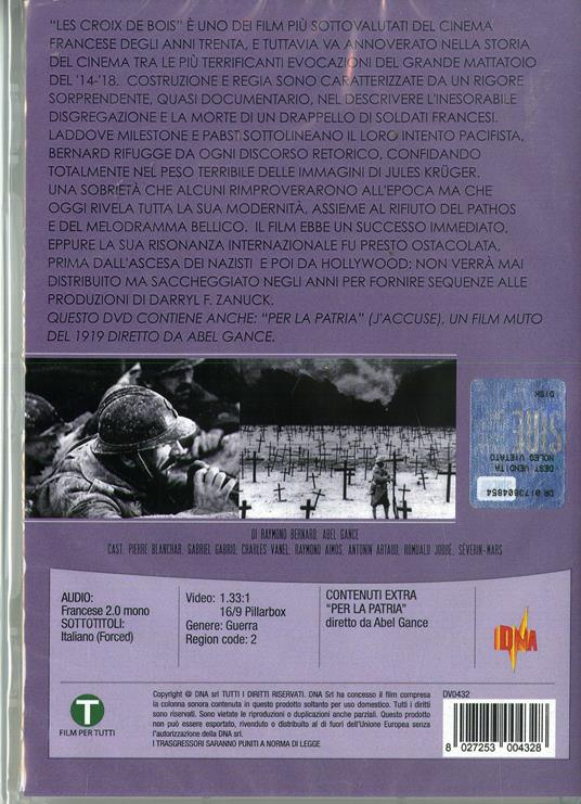 Le croci di legno - J'Accuse (DVD) - DVD - Film di Raymond Bernard , Abel  Gance Drammatico | IBS