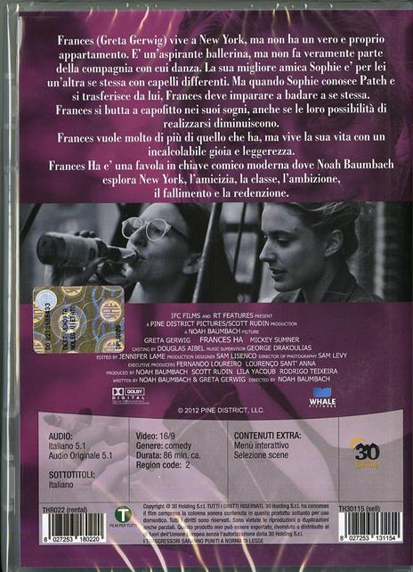 Frances Ha di Noah Baumbach - DVD - 2