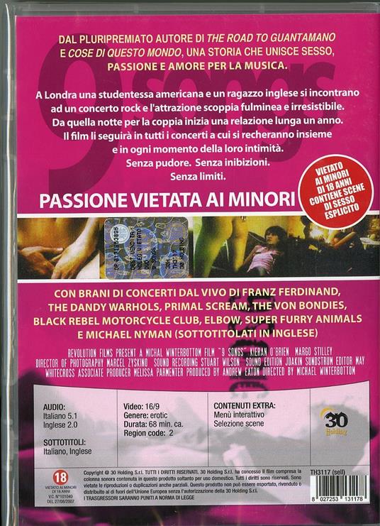 9 Songs - DVD - Film di Michael Winterbottom Drammatico | IBS