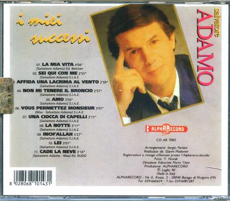 I miei successi - CD Audio di Adamo - 2