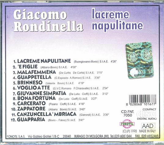 Lacrime napulitane - CD Audio di Giacomo Rondinella - 2