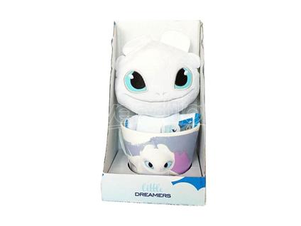 How To Train Your Dragon Light Fury Tazza + Peluche 18cm Dreamworks