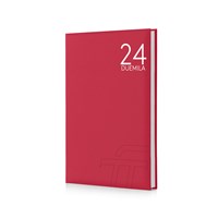 Agenda InTempo Text 2024, 12 mesi giornaliera Balacron Nera Rosso 21x30 cm  - InTempo - Cartoleria e scuola