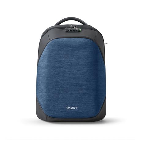 Zaino Intempo Tekniko con chiusura a combinazione, cavo antifurto e porta USB Blue Navy - 2