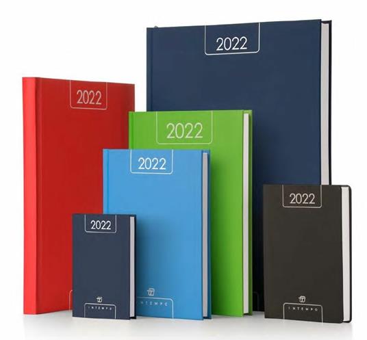 Agenda InTempo Alfa 2022, 12 mesi giornaliera in Papercoat Blu - 15x21 cm - 2