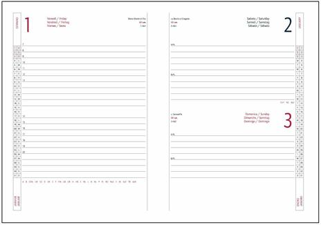 Agenda InTempo Alfa 2022, 12 mesi giornaliera in Papercoat Blu - 15x21 cm - 3