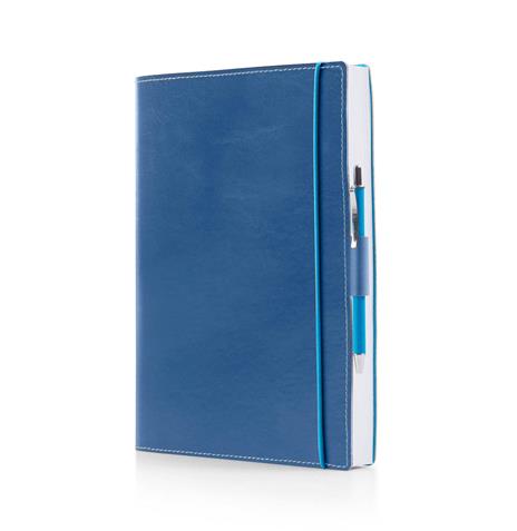 Agenda InTempo Blue Band 2024, 12 mesi giornaliera similpelle Blu con Elastico - 15 x 21 cm