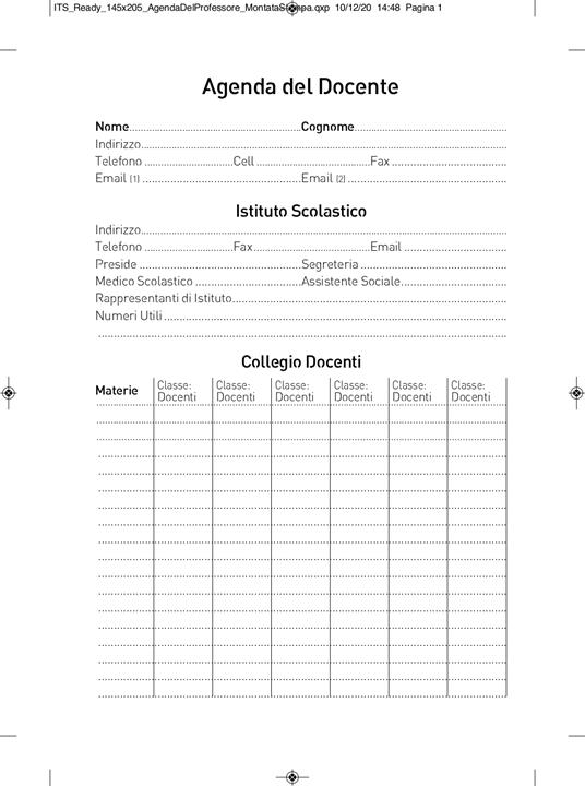 Diario del docente InTempo 2023-24, 16 mesi, Vistaplan giornaliero Verde -  15 x 21 cm