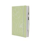 Agenda Intempo Love Everyday 2023, 12 mesi giornaliera Ecopelle Pistacchio con Elastico - 12 x 17 cm