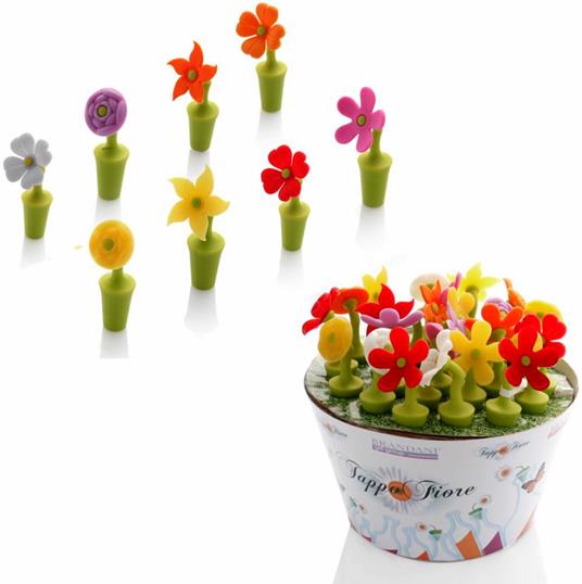 tappo fiore in silicone col.assortiti - Brandani - Idee regalo | IBS