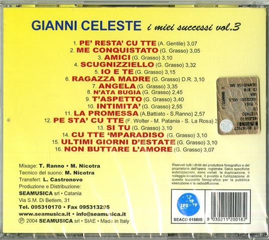 I Miei Successi vol.3 - Gianni Celeste - CD | IBS
