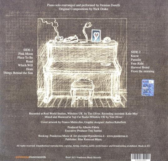 Nick Drake's Pink Moon, A Journey On Piano - Vinile LP di Demian Dorelli - 2