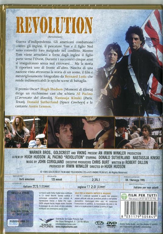 Revolution (DVD) di Hugh Hudson - DVD - 2