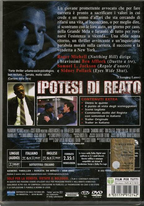 Ipotesi di reato di Roger Michell - DVD - 2