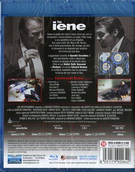 Le iene. Cani da rapina di Quentin Tarantino - Blu-ray - 2