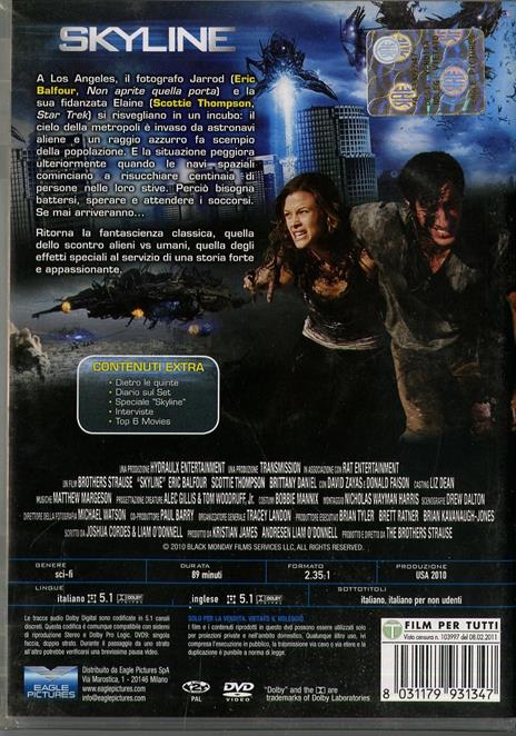 Skyline<span>.</span> Edizione speciale di Colin Strause,Greg Strause - DVD - 2