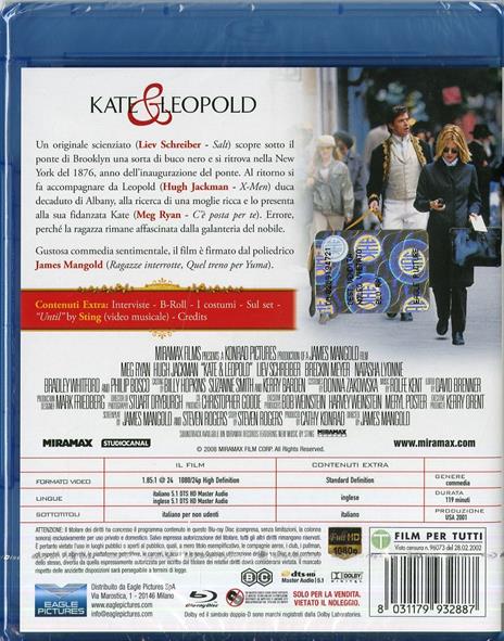 Kate and Leopold di James Mangold - Blu-ray - 2