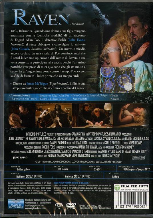 The Raven di James McTeigue - DVD - 2