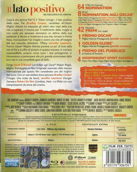 Il lato positivo. Silver Linings Playbook (Blu-ray) - - Film di David O.  Russell Film | IBS