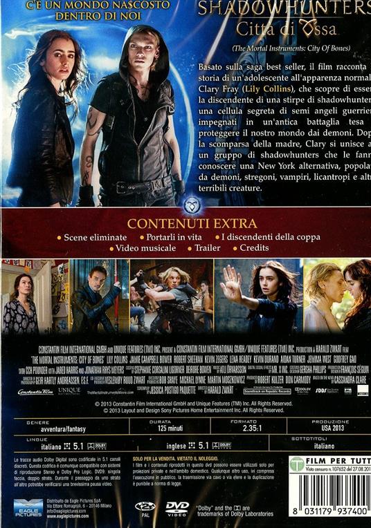 Shadowhunters. Città di ossa (DVD) di Harald Zwart - DVD - 2