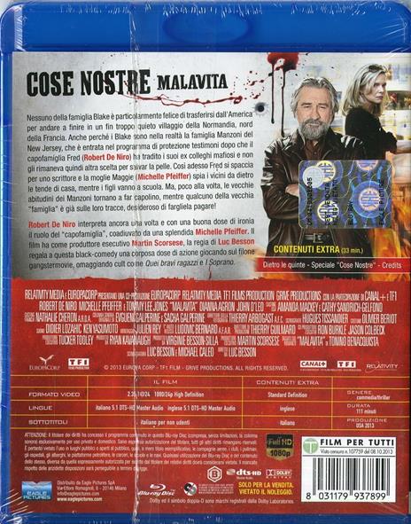 Cose nostre. Malavita di Luc Besson - Blu-ray - 2