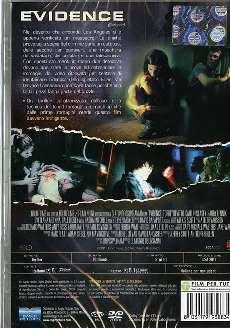 Evidence di Olatunde Osunsanmi - DVD - 2